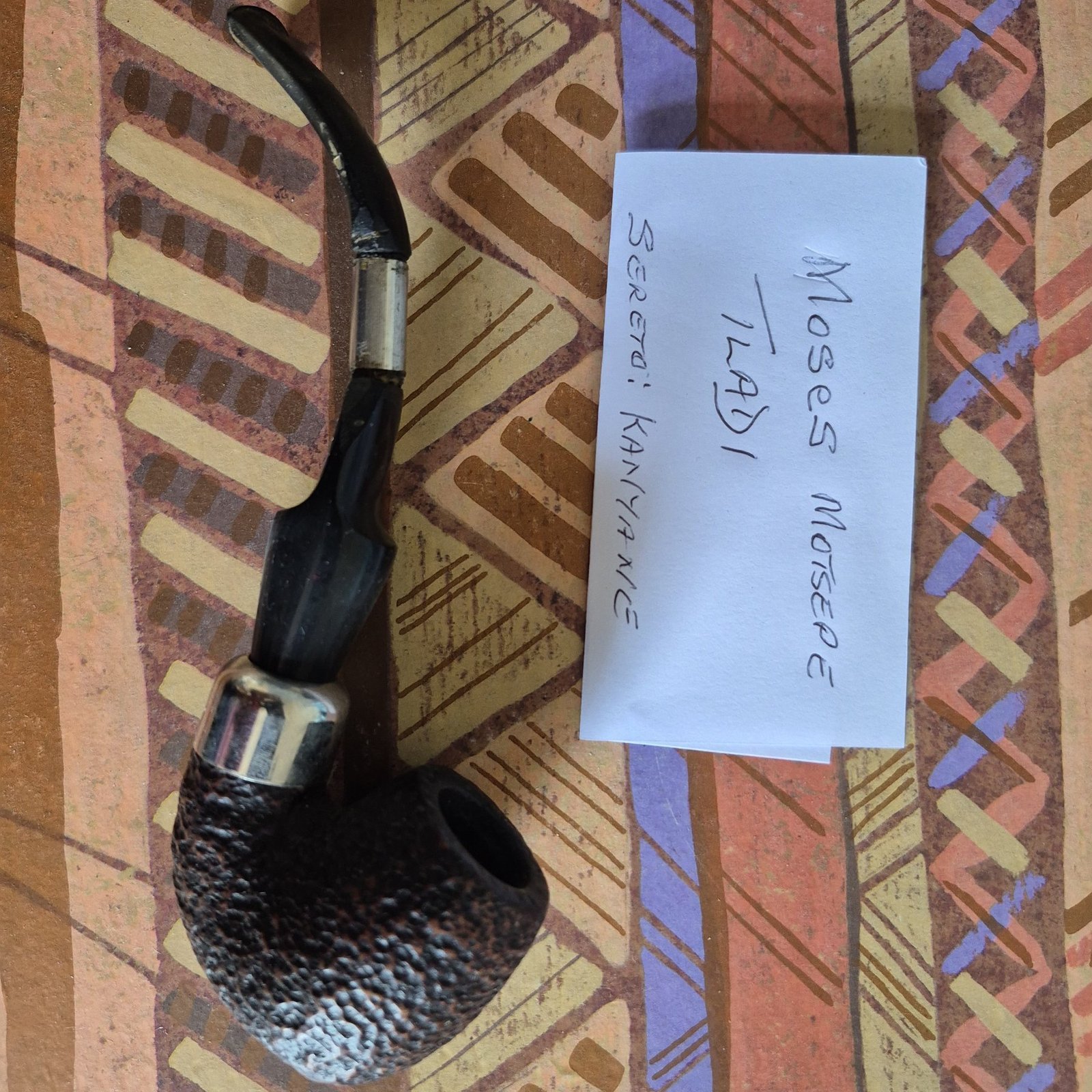 Moses Tladi's pipe
