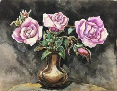 Still Life with Vase of Roses