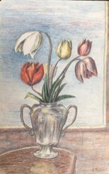Still Life with Vase of Tulips