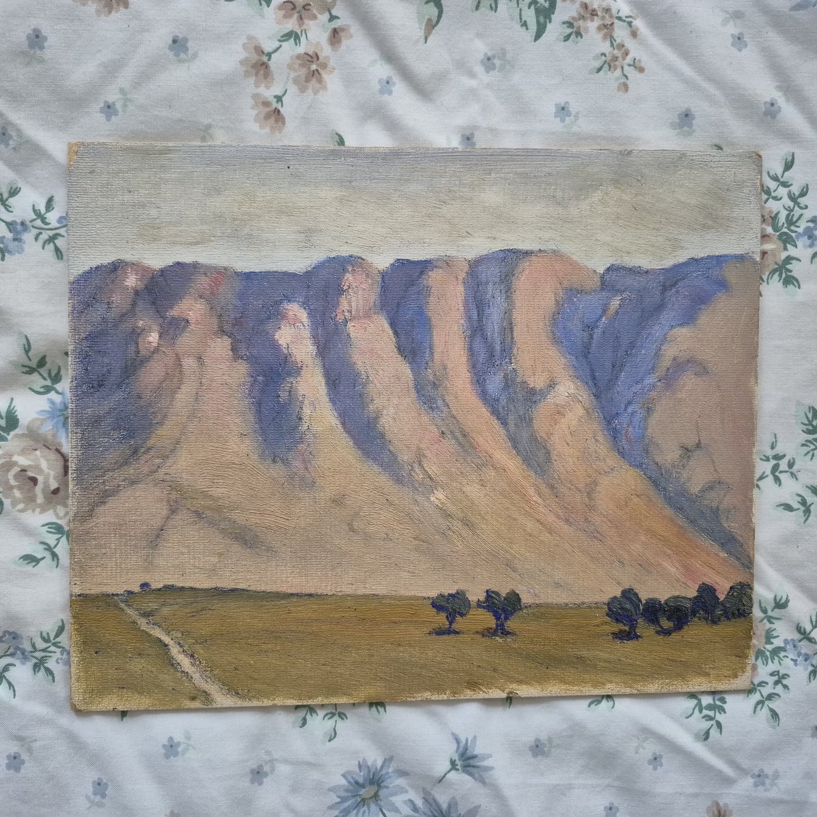 Mountain landscape (mounted work)